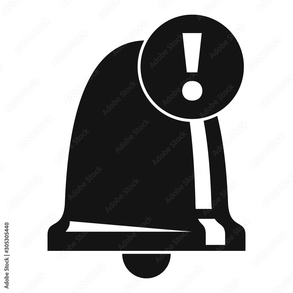 Poster ringing notification icon. simple illustration of ringing notification vector icon for web design is