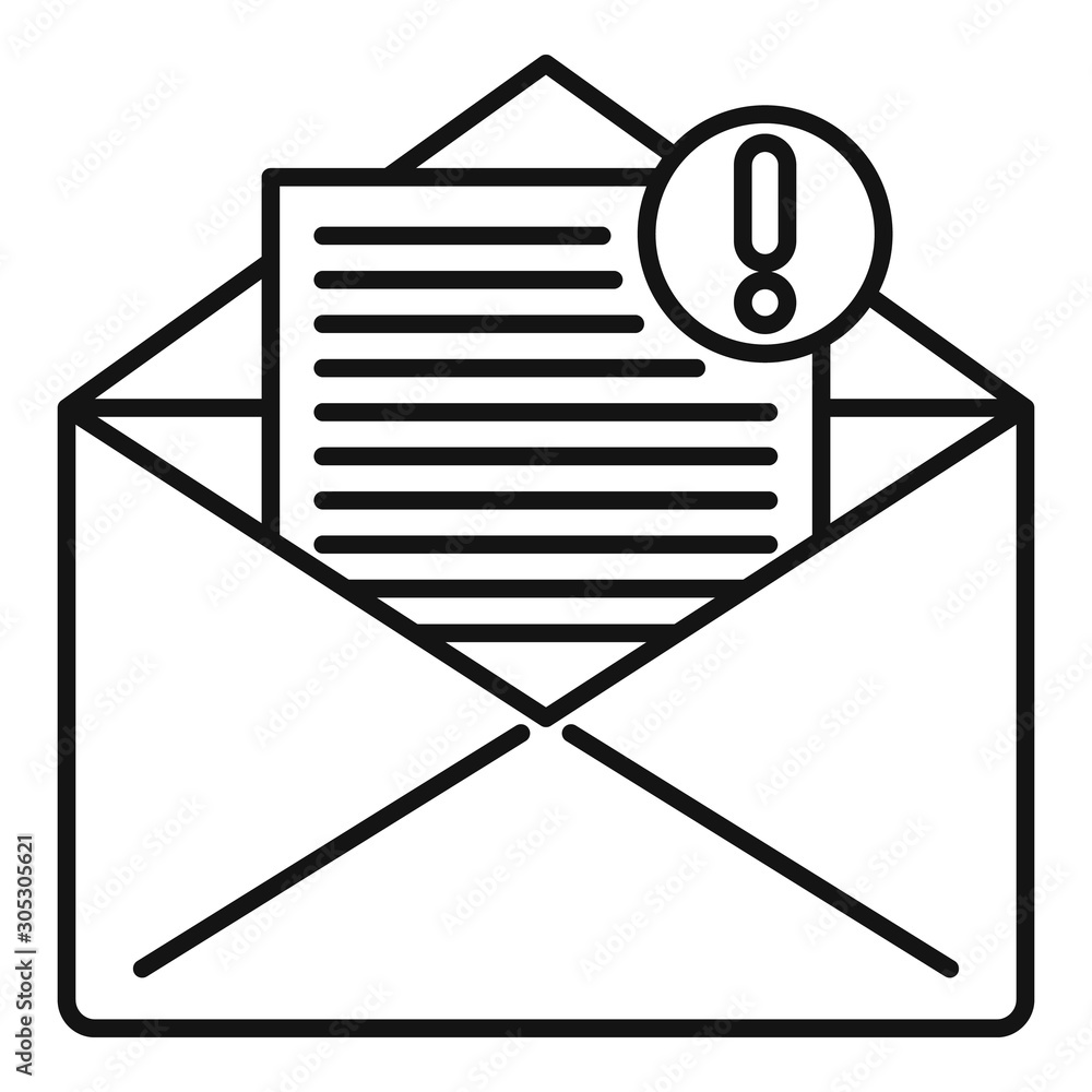 Aufkleber new mail icon. outline new mail vector icon for web design isolated on white background