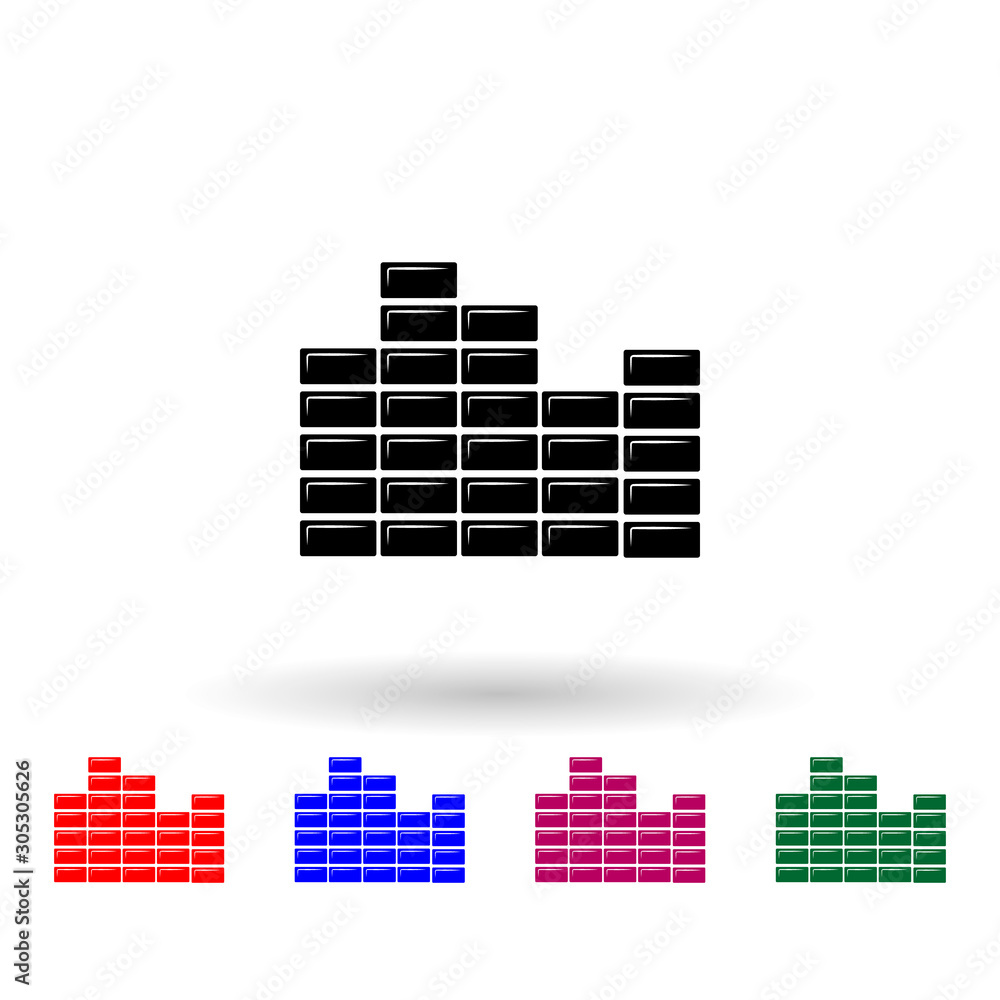 Poster equalizer. equalizer sign multi color icon. simple glyph, flat vector of music icons for ui and ux, 