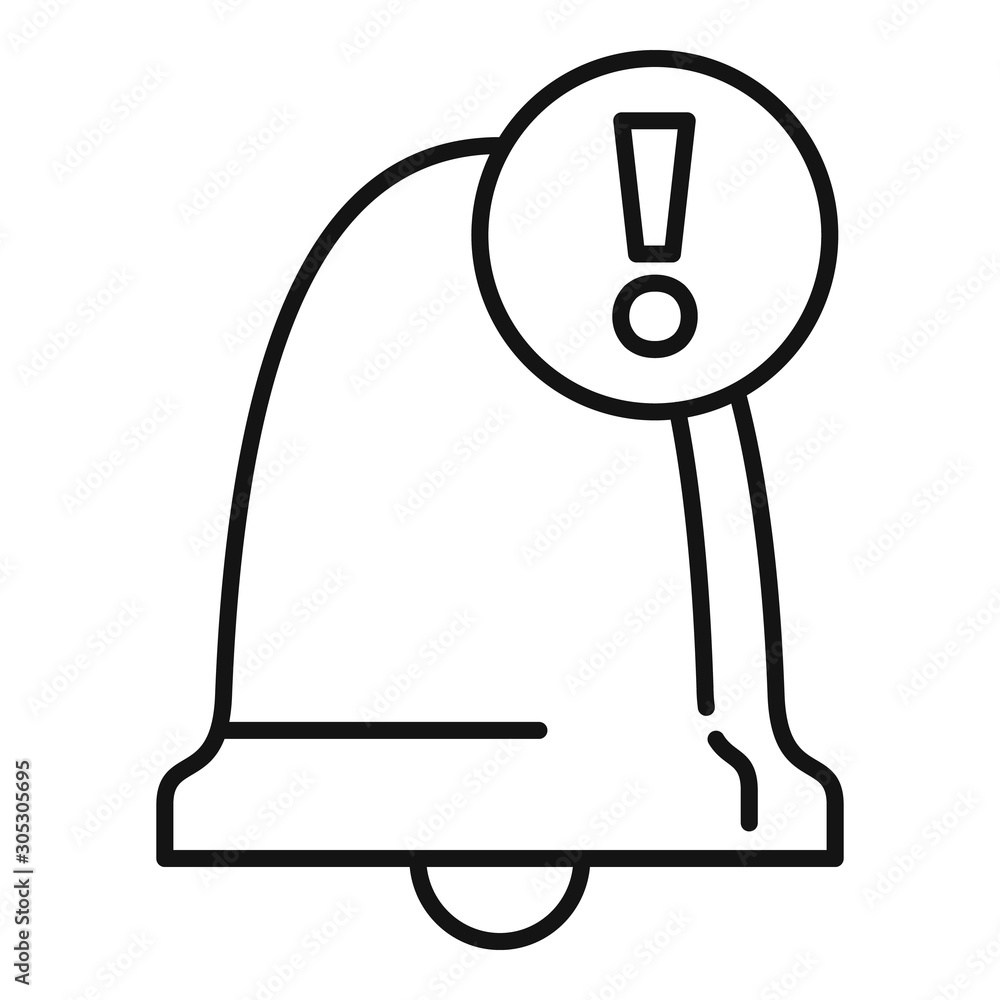 Poster ringing notification icon. outline ringing notification vector icon for web design isolated on white