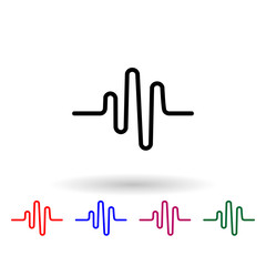 Music wave app multi color icon. Simple glyph, flat vector of music icons for ui and ux, website or mobile application