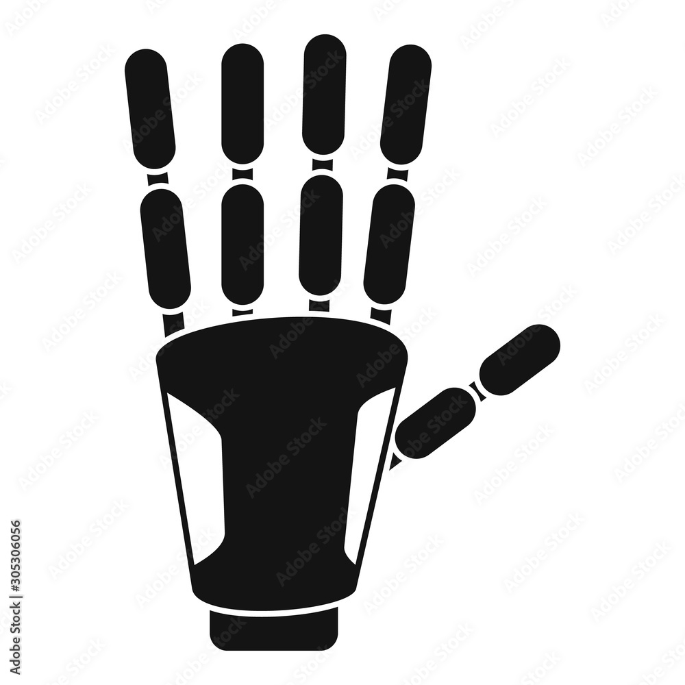 Poster bionic hand icon. simple illustration of bionic hand vector icon for web design isolated on white ba