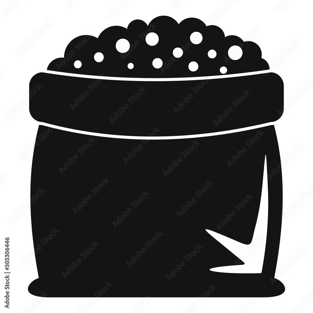Poster soil sack icon. simple illustration of soil sack vector icon for web design isolated on white backgr