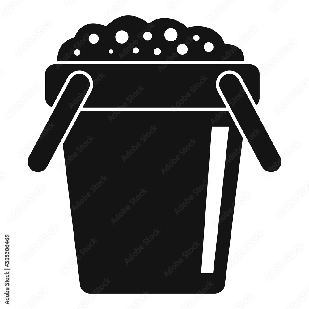 Aufkleber soil bucket icon. simple illustration of soil bucket vector icon for web design isolated on white ba
