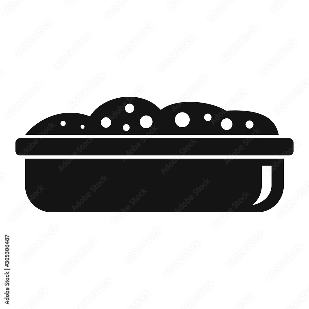 Poster soil pot icon. simple illustration of soil pot vector icon for web design isolated on white backgrou