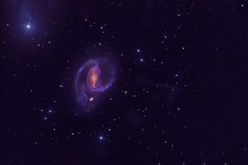 A beautiful distant galaxy with stars. Elements of this image furnished by NASA