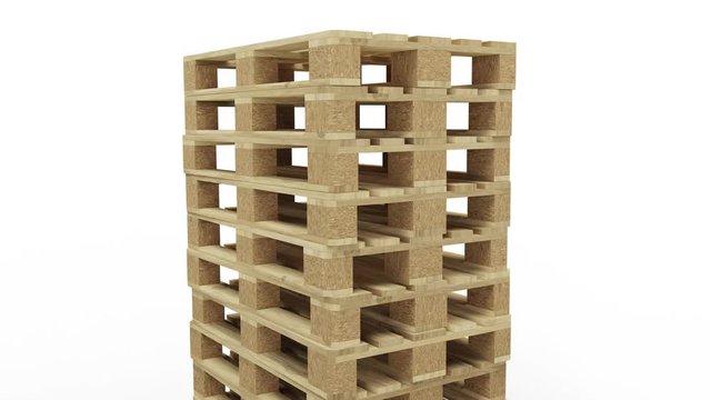 Very high p&icirc;le of wood pallets which increasing in live