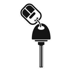Car key icon. Simple illustration of car key vector icon for web design isolated on white background
