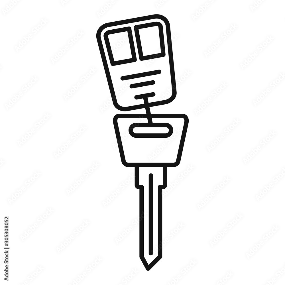 Aufkleber car key icon. outline car key vector icon for web design isolated on white background