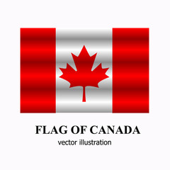 Fototapeta na wymiar Bright background with flag of Canada . Happy Canada day background. Bright button with flag. Vector illustration.