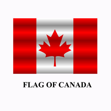 Bright background with flag of Canada . Happy Canada day background. Bright button with flag.