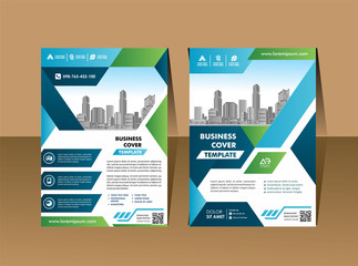 cover template a4 size. Business brochure design. Annual report cover. Vector illustration.