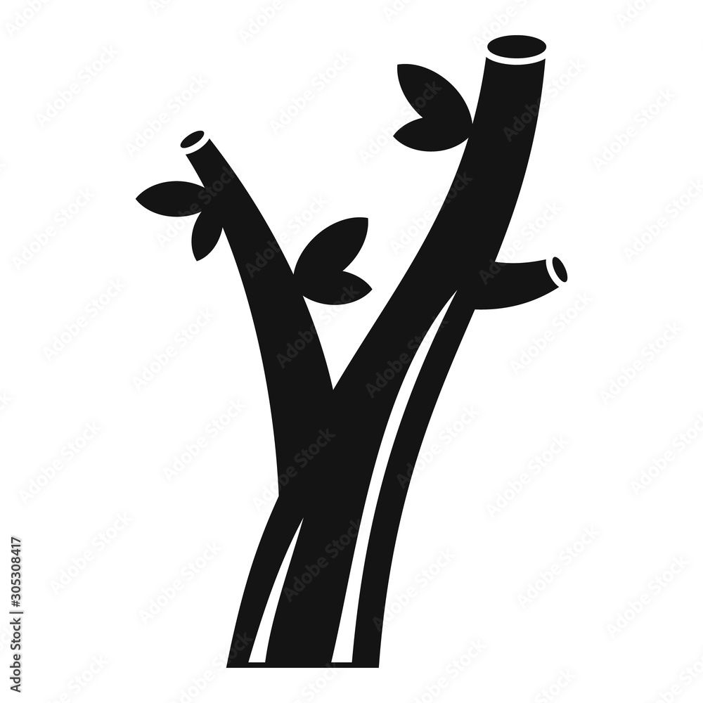 Poster cutted tree branch icon. simple illustration of cutted tree branch vector icon for web design isolat