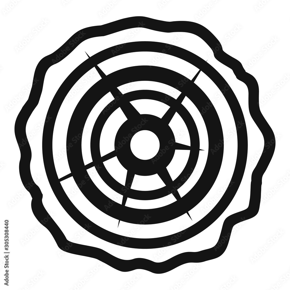 Aufkleber top view tree stump icon. simple illustration of top view tree stump vector icon for web design isol