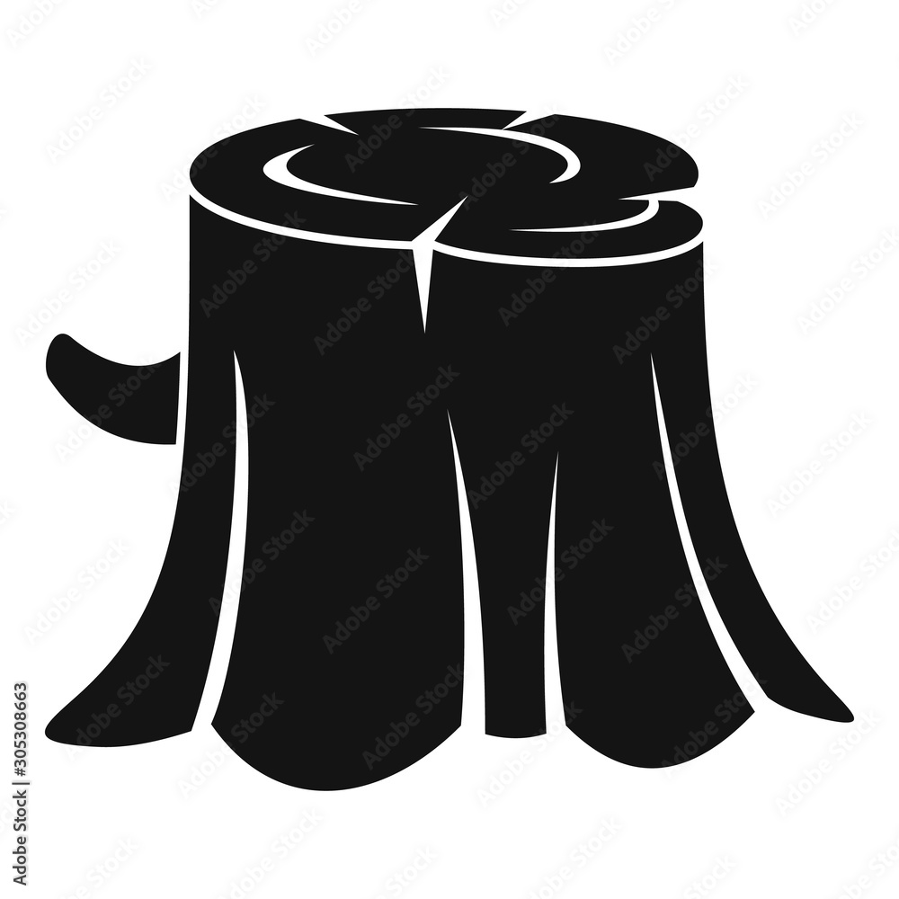 Poster forest tree stump icon. simple illustration of forest tree stump vector icon for web design isolated