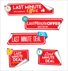 Last minute offer colorful stickers