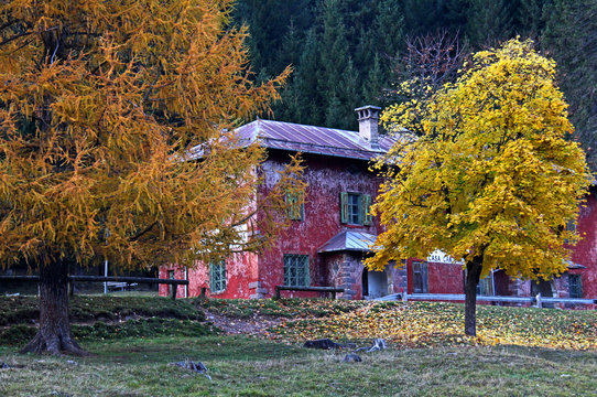 vecchia casa cantoniera a Paneveggio (Val di Fiemme, Trentino)