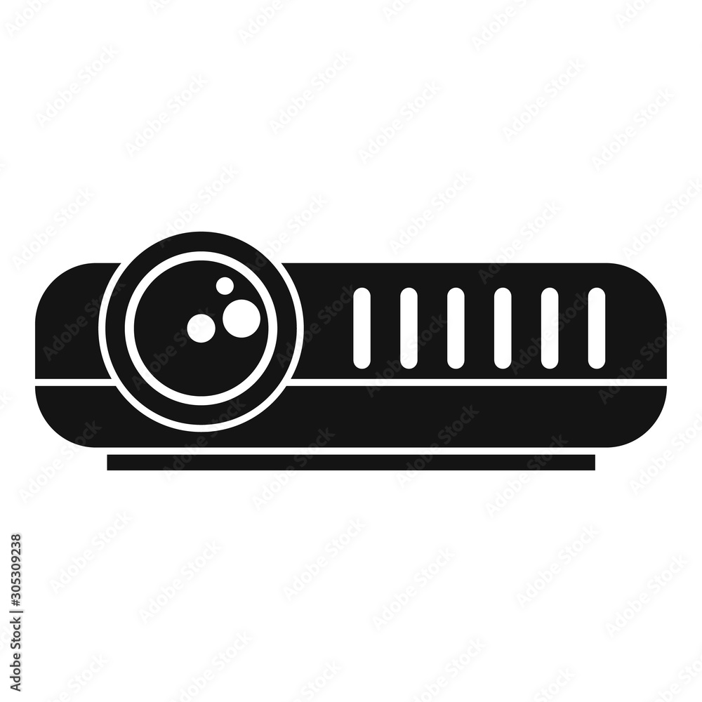Poster modern projector icon. simple illustration of modern projector vector icon for web design isolated o