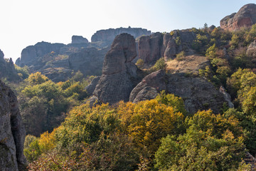 Autumn Landscape of Rock Formation Belogradchik Rocks, Vidin Region, Bulgaria