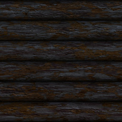 Cottage wooden log wall in the forest, traditional old architecture. Seamless digital texture, very high resolution. 5000 x 5000 pixels - Illustration