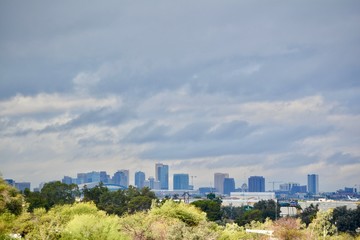 Fototapeta na wymiar Downtown Phoenix Arizona on a Cloudy Day