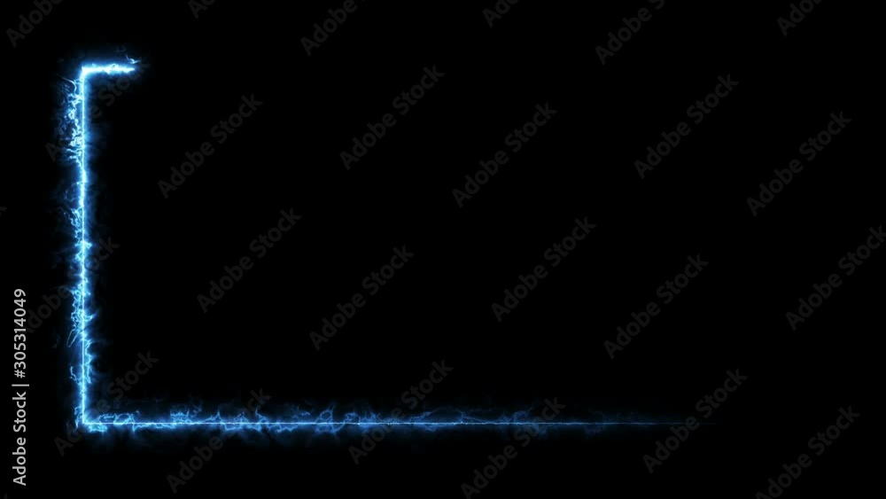 Poster abstract bright neon frame. the movement of the luminous neon line along a rectangular path. web bac