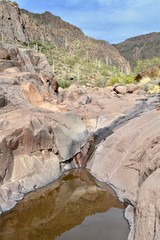 Gold Canyon Arizona Desert Superstition Mountains Reflection Pool