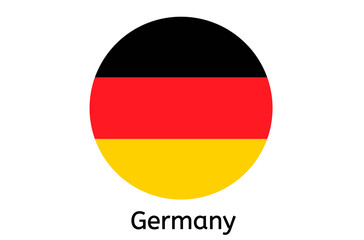 German flag icon, Germany country flag vector illustration