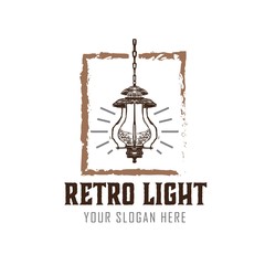 classic and retro lamp traditional logo designs