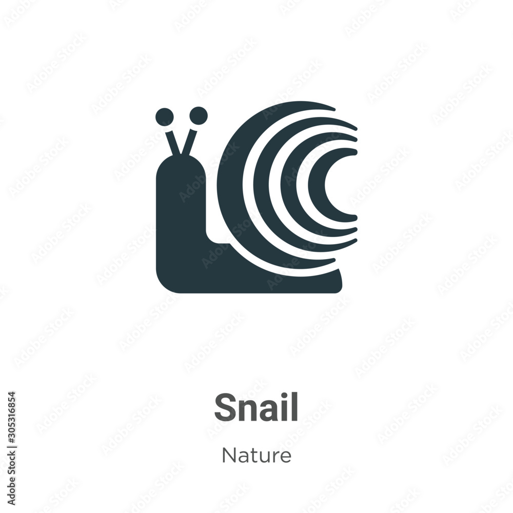 Poster snail vector icon on white background. flat vector snail icon symbol sign from modern nature collect