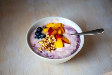 Almond Yoghurt with nuts and blueberry
