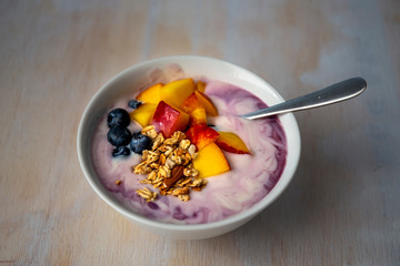 Almond Yoghurt with nuts and blueberry