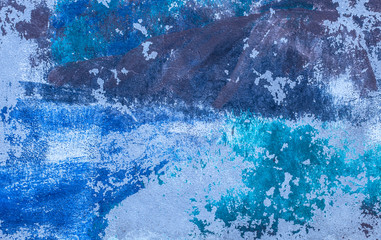 Abstract background blue and gray wall