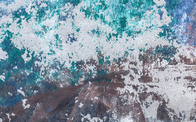 Abstract background blue and gray wall