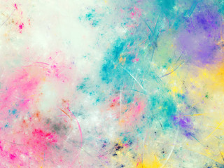 rainbow abstract fractal background 3d rendering illustration