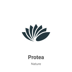 Fototapeta premium Protea vector icon on white background. Flat vector protea icon symbol sign from modern nature collection for mobile concept and web apps design.