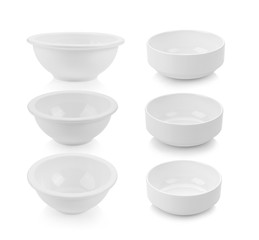 white bowl on white background