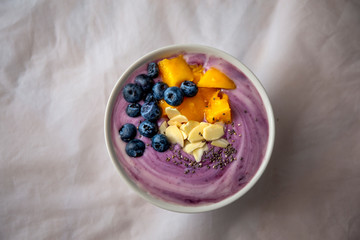 Almond Yoghurt with nuts and blueberry