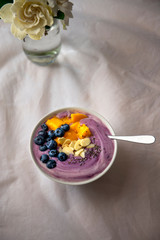 Almond Yoghurt with nuts and blueberry