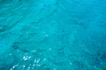 clear water on the beach.