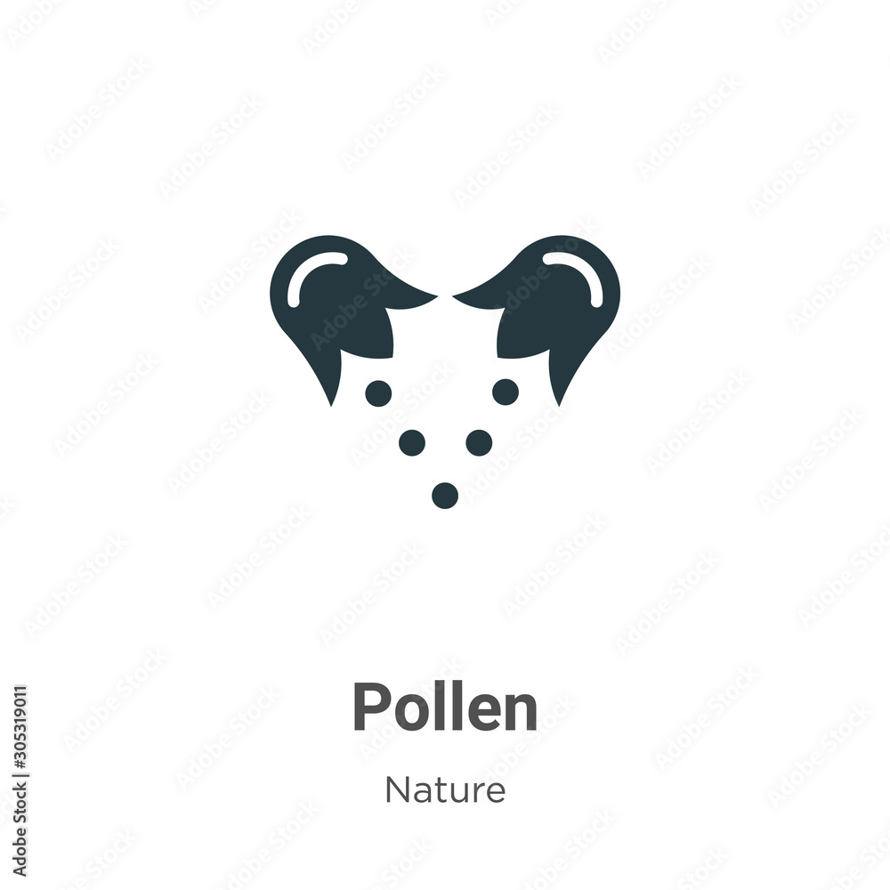 Poster pollen vector icon on white background. flat vector pollen icon symbol sign from modern nature colle