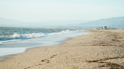 Oleaje en la playa de cabo de gata