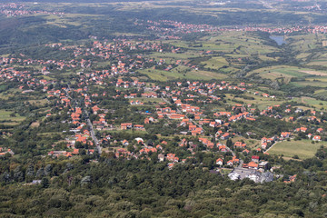 Panoramic view from Avala Tower, Belgrade, Serbia