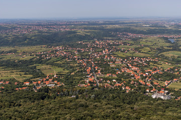 Panoramic view from Avala Tower, Belgrade, Serbia