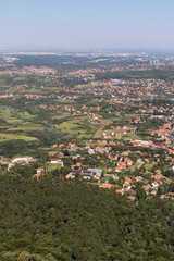 Panoramic view from Avala Tower, Belgrade, Serbia