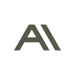 letter a stripes geometric roof logo vector