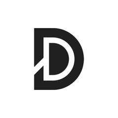 Obraz premium letter dd simple geometric logo vector