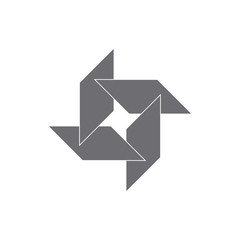 simple turbine shape industrial geometric logo vector