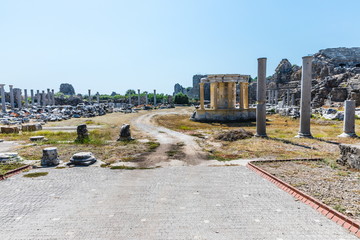 The ruins of the ancient city of Side one of the best-known classical sites in Turkey. Selective...