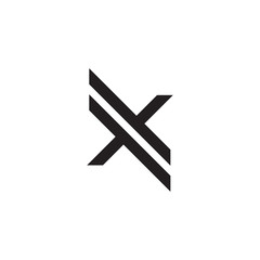 Fototapeta na wymiar letter x stripes motion logo vector